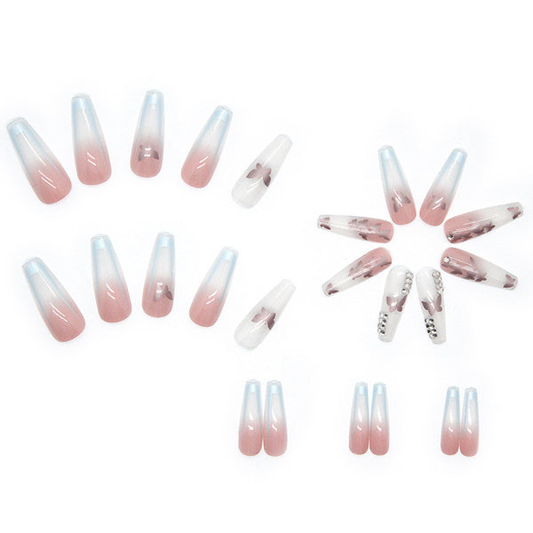 12 Sizes-24 Pcs Press On Nails Z298