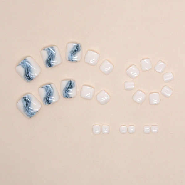 12 Sizes-24 Pcs Press On Nails F130