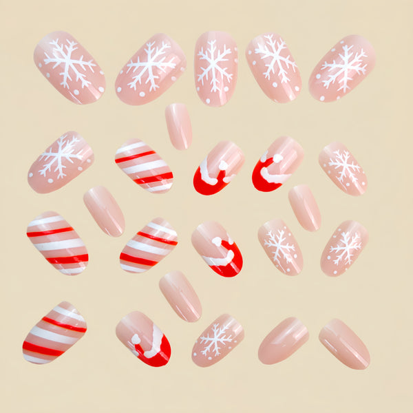 12 Sizes-24 Pcs Press On Nails Y1278