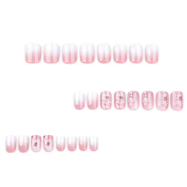 12 Sizes-24 Pcs Press On Nails JP3834