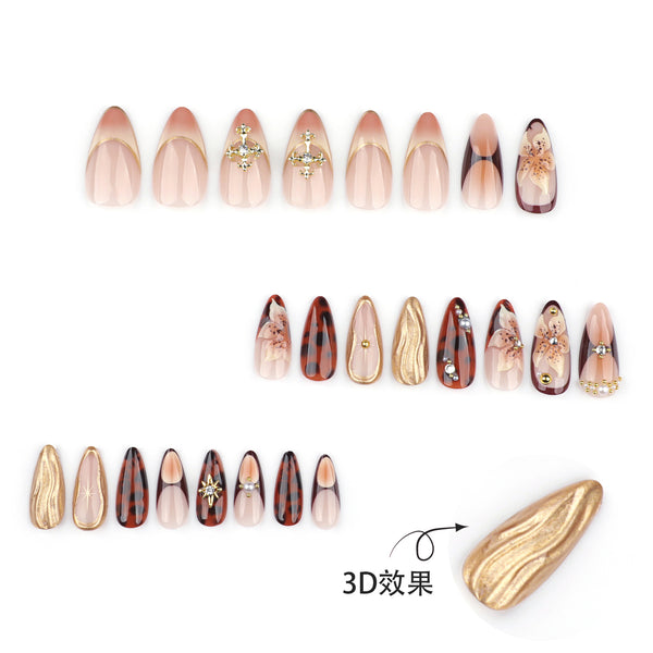 12 Sizes-24 Pcs Press On Nails JP3647