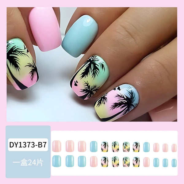 12 Sizes-24 PcsPress On Nails DY1373-B7