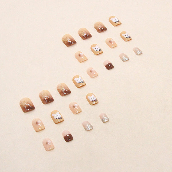 12 Sizes-24 Pcs Press On Nails R715