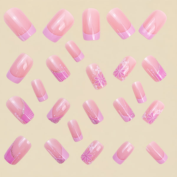 12 Sizes-24 Pcs Press On Nails Y910