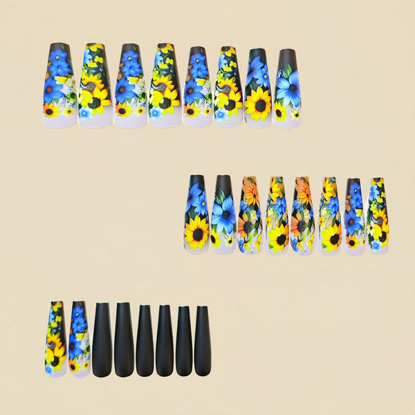 12 Sizes-24 Pcs Press On Nails Y733