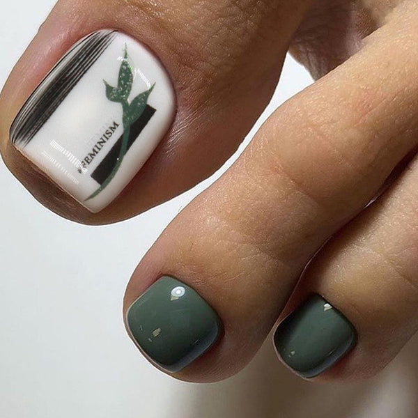 12 Sizes-24 Pcs Press On Nails F120
