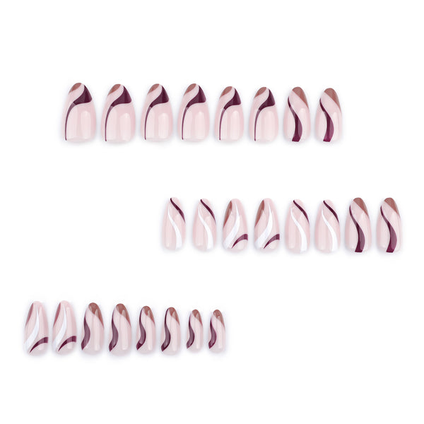 12 Sizes-24 Pcs Press On Nails JP3662