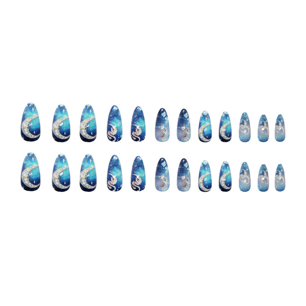 12 Sizes-24 Pcs Press On Nails W1931