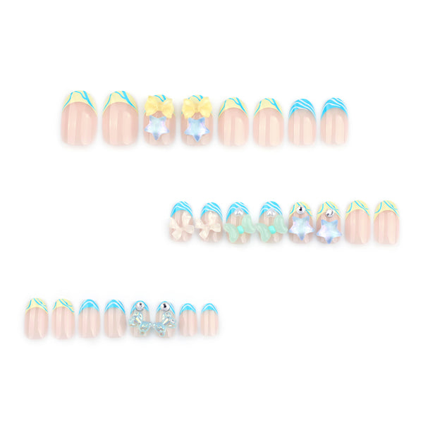 12 Sizes-24 Pcs Press On Nails JP2798