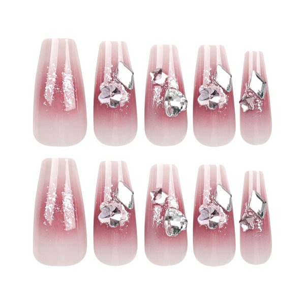 12 Sizes-24 Pcs Press On Nails GN002