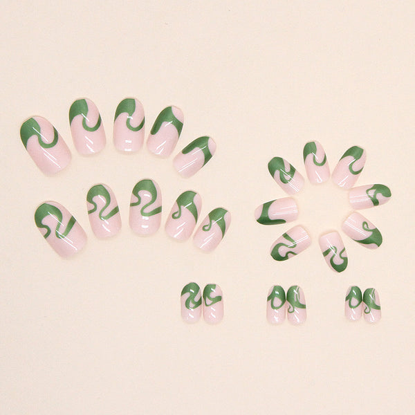 12 Sizes-24 Pcs Press On Nails W445