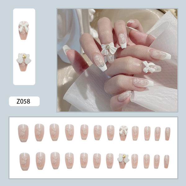 12 Sizes-24 Pcs Press On Nails Z041