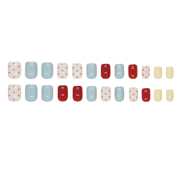 12 Sizes-24 Pcs Press On Nails R858