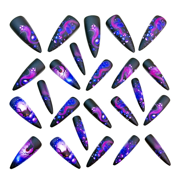 12 Sizes-24 Pcs Press On Nails Y850