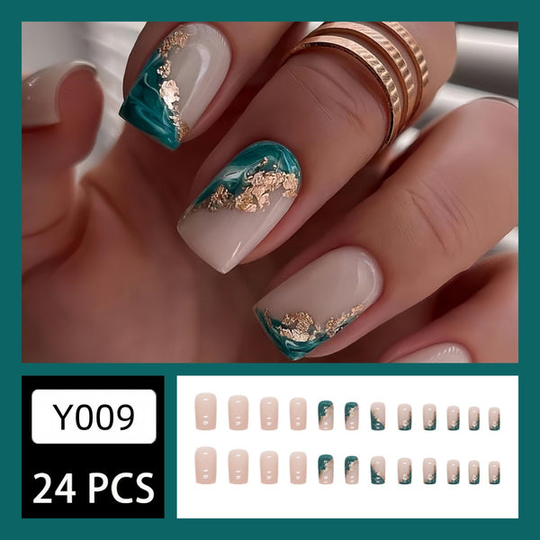 12 Sizes-24 Pcs Press On Nails Y009