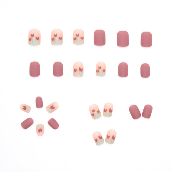 12 Sizes-24 PcsPress On Nails R346