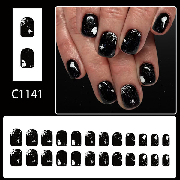 12 Sizes-24 Pcs Press On Nails C1141