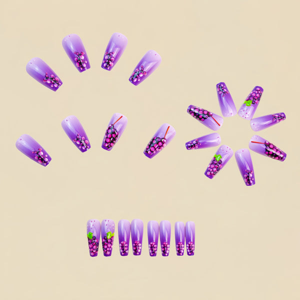 12 Sizes-24 Pcs Press On Nails Y1380