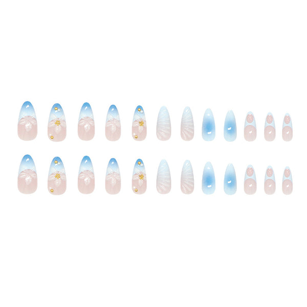 12 Sizes-24 Pcs Press On Nails Z1100