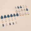12 Sizes-24 Pcs Press On Nails W1639