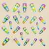 12 Sizes-24 Pcs Press On Nails Y739