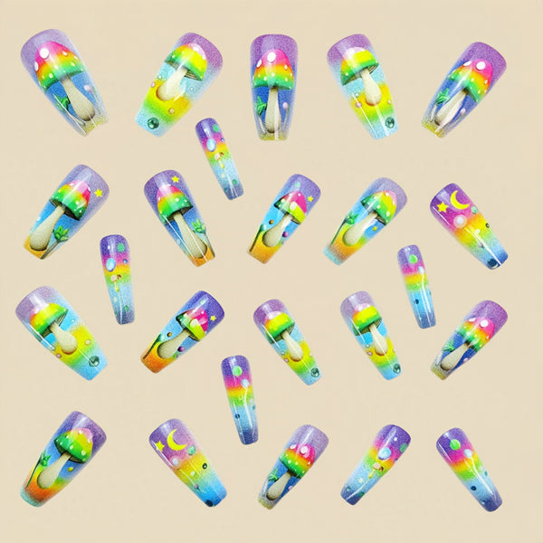 12 Sizes-24 Pcs Press On Nails Y739