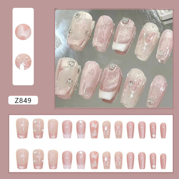 12 Sizes-24 Pcs Press On Nails Z849