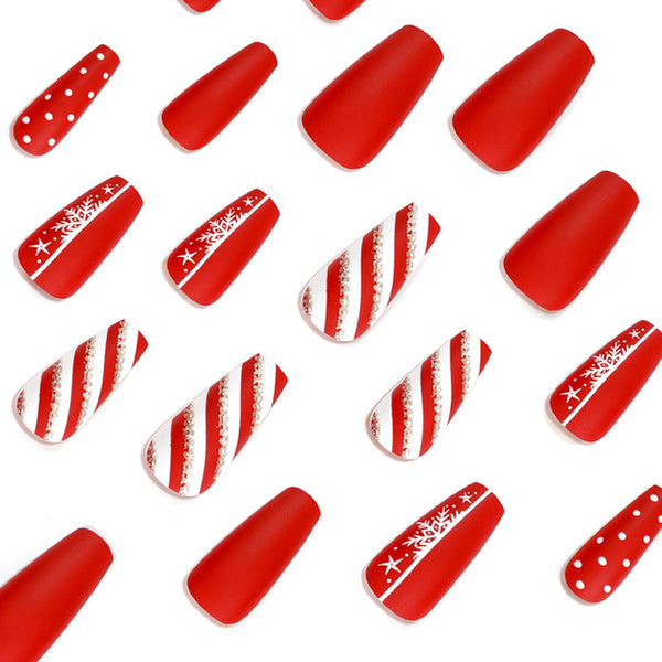 12 Sizes-24 Pcs Press On Nails JP1889