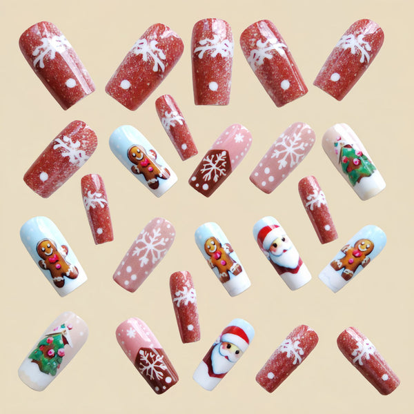 12 Sizes-24 Pcs Press On Nails Y1216