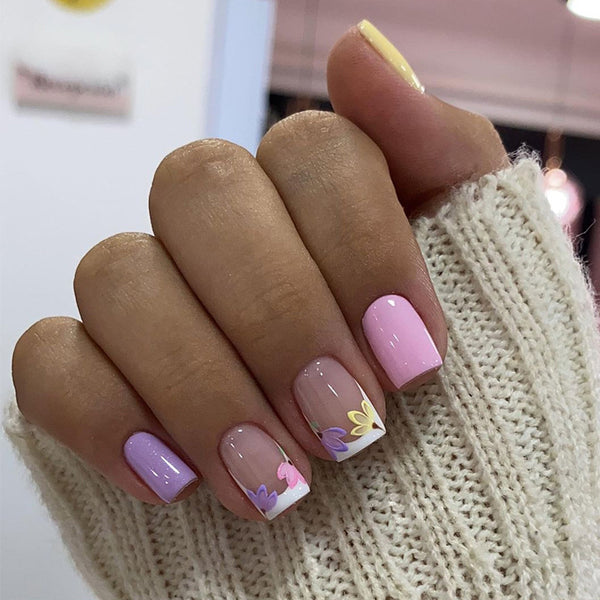 12 Sizes-24 Pcs Press On Nails W1588
