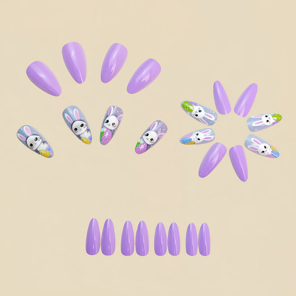 12 Sizes-24 Pcs Press On Nails Y961
