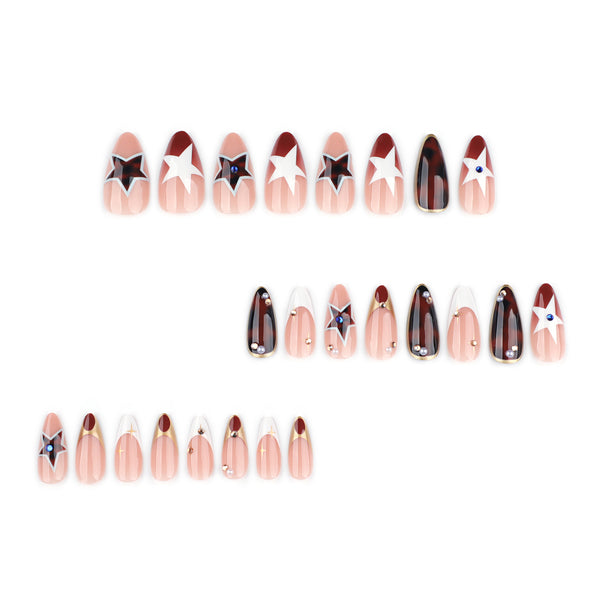 12 Sizes-24 Pcs Press On Nails JP4093