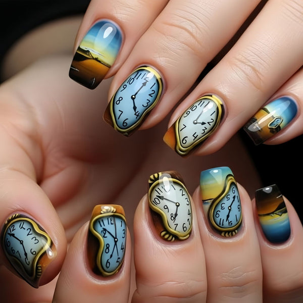 12 Sizes-24 Pcs Press On Nails Y1989