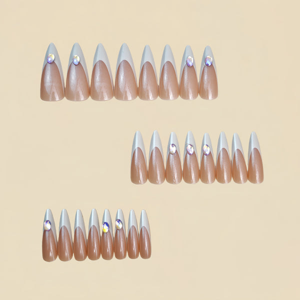 12 Sizes-24 Pcs Press On Nails Y1438