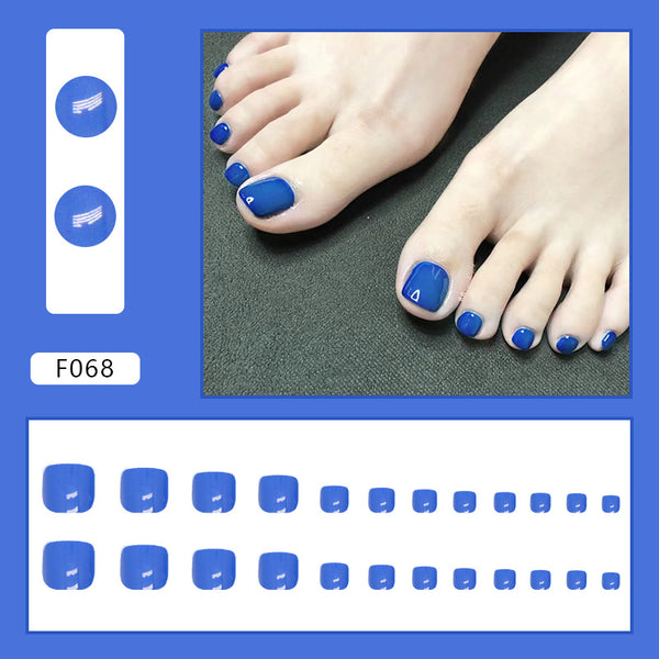 12 Sizes-24 Pcs Press On Nails F068