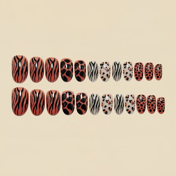 12 Sizes-24 Pcs Press On Nails Y1556