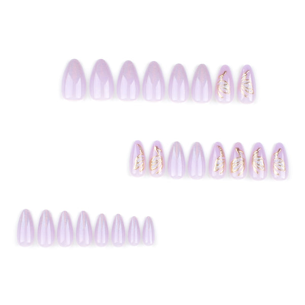 12 Sizes-24 Pcs Press On Nails JP3301