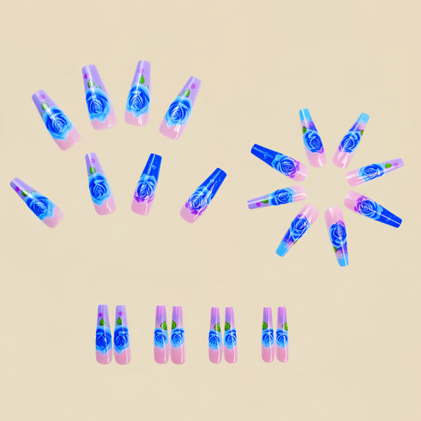 12 Sizes-24 Pcs Press On Nails Y659