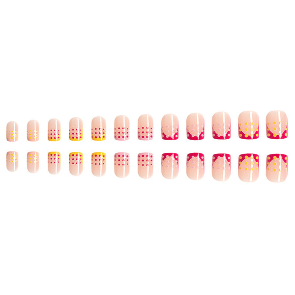 12 Sizes-24 Pcs Press On Nails C313