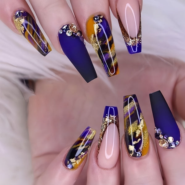 12 Sizes-24 Pcs Press On Nails Y1851