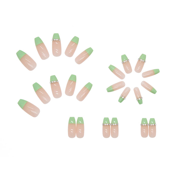 12 Sizes-24 Pcs Press On Nails Z207