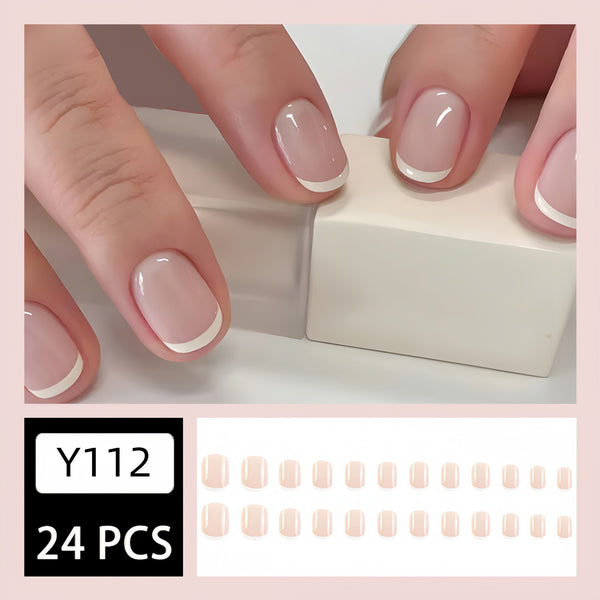 12 Sizes-24 Pcs Press On Nails Y112