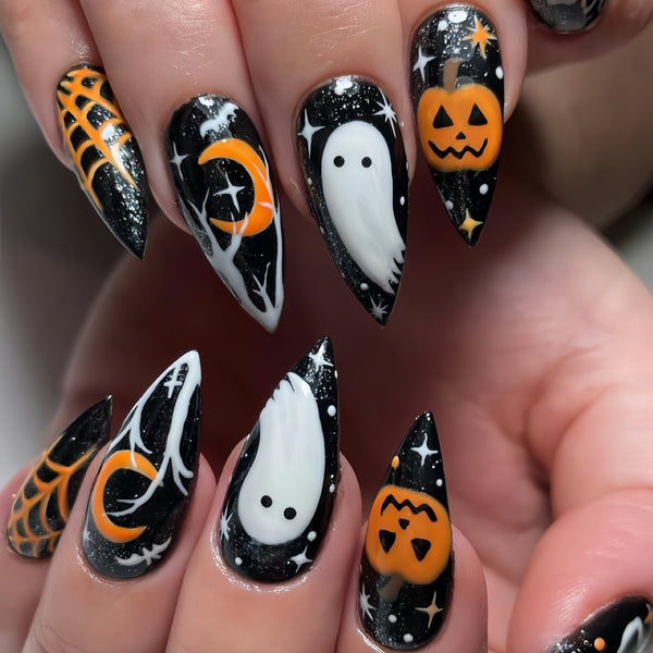 12 Sizes-24 Pcs Press On Nails Y134
