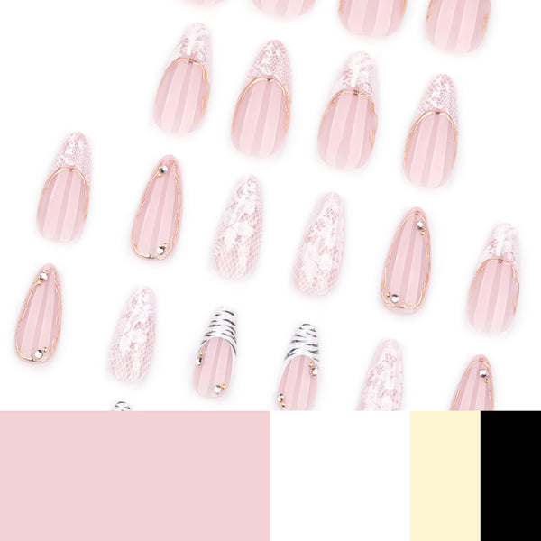12 Sizes-24 Pcs Press On Nails JP4354