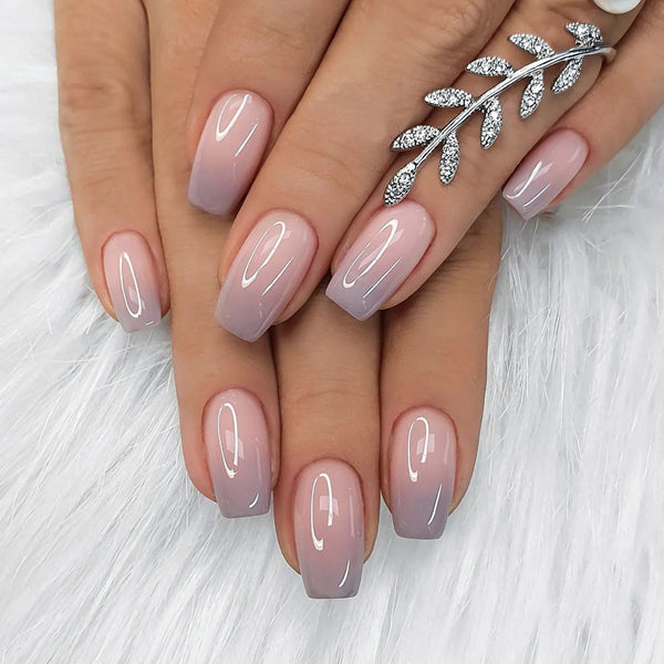 Glossy Medium Ombre Press on Nails - JF0557
