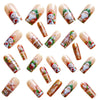 12 Sizes-24 Pcs Press On Nails Y1209