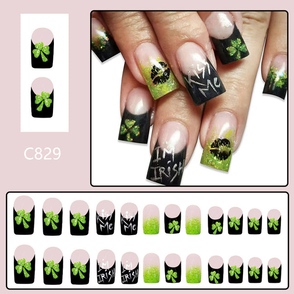 12 Sizes-24 PcsPress On Nails C829