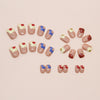 12 Sizes-24 Pcs Press On Nails W1842