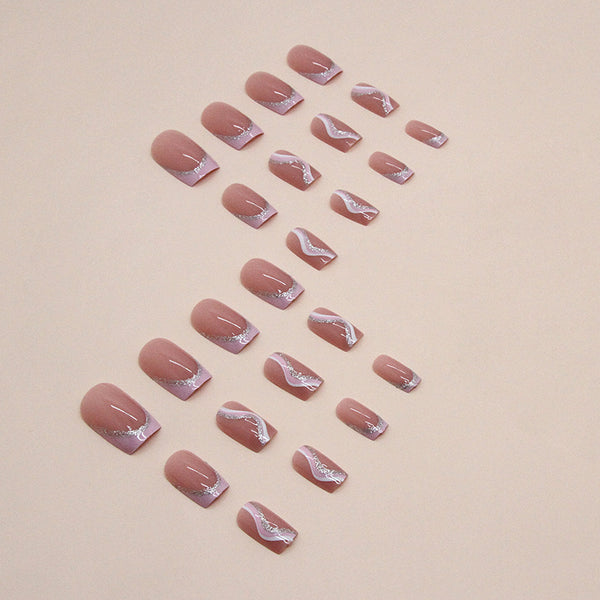 12 Sizes-24 Pcs Press On Nails W1359