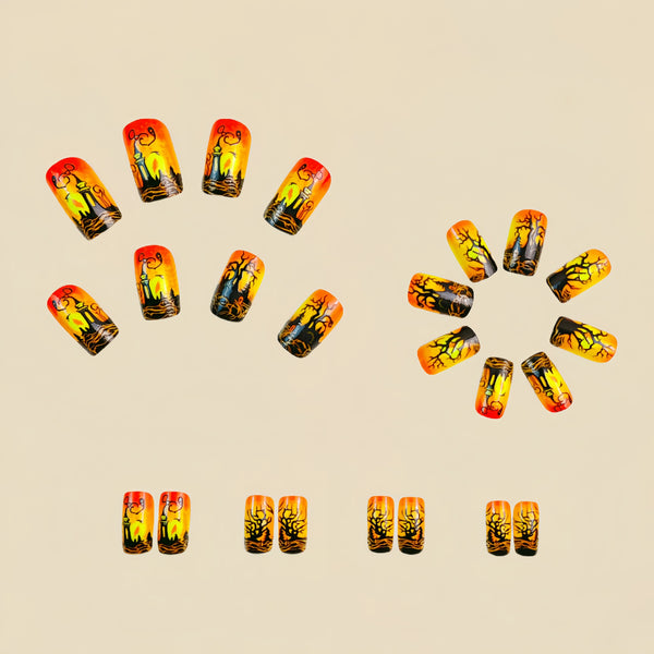 12 Sizes-24 Pcs Press On Nails Y284